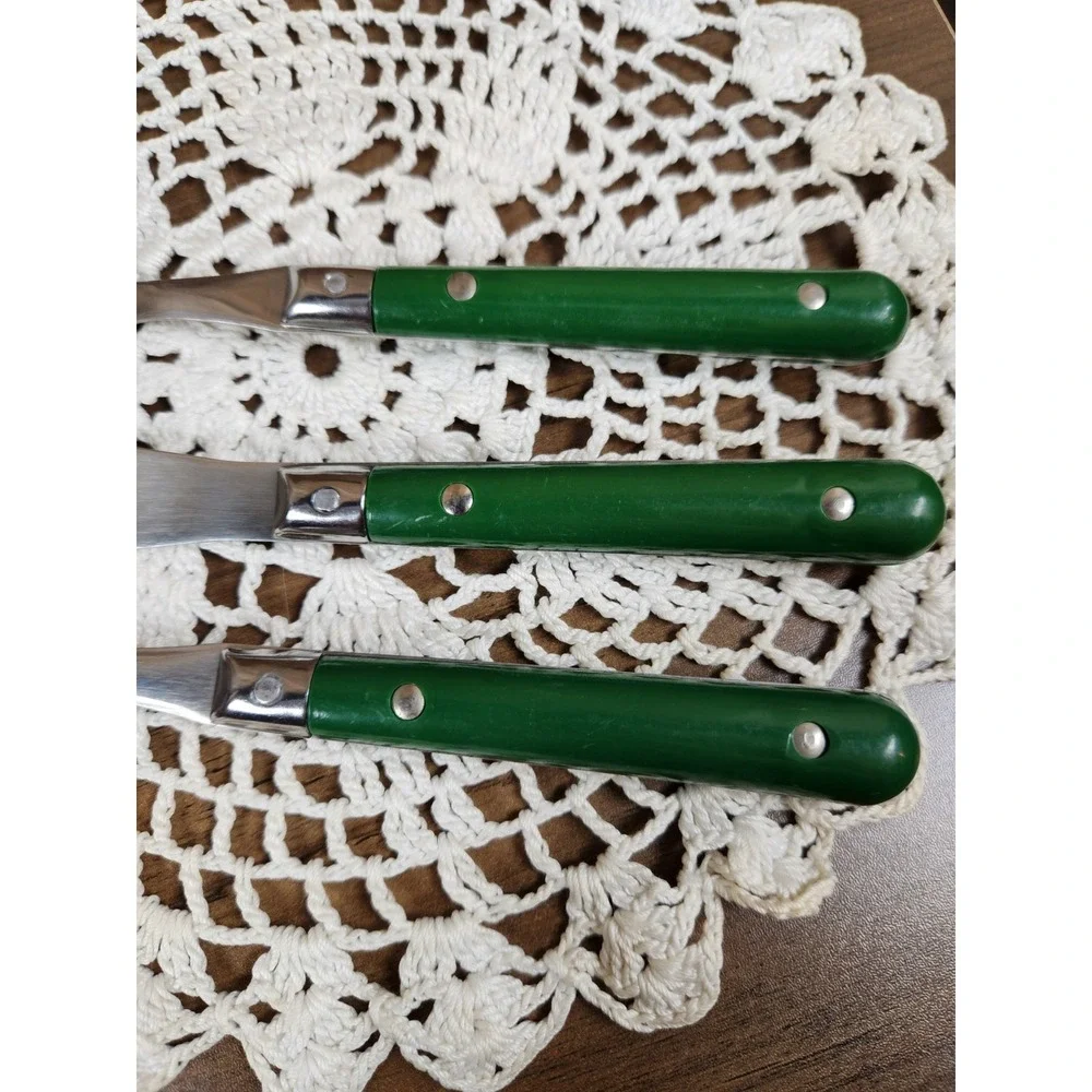 3-Pieces Washington Forge Mardi Gras Stainless Flatware Green